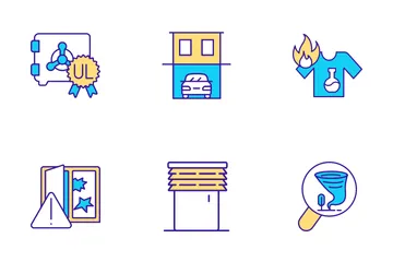 Disaster And Airplane Safety Icon Pack