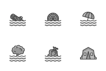 Disaster Flood Icon Pack