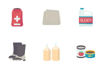 Disaster Supply Kit Icon Pack