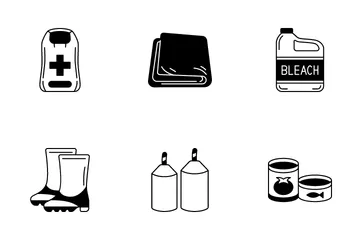 Disaster Supply Kit Icon Pack