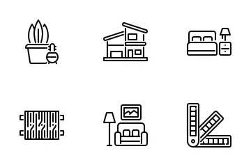 Diseño de interiores Paquete de Iconos