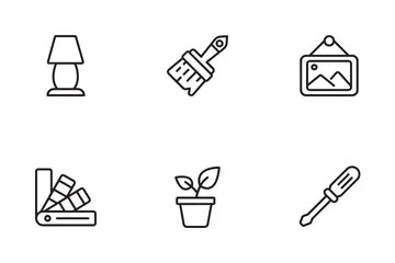 Diseño de interiores Paquete de Iconos