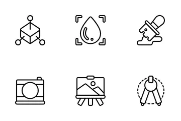 Arte De Diseño Gráfico Paquete de Iconos