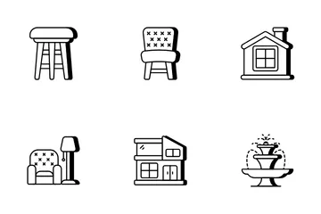 Diseño y desarrollo de interiores Paquete de Iconos