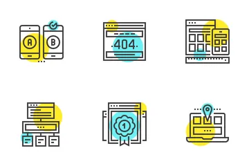  Diseño y desarrollo web Paquete de Iconos