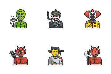 Disfraz de halloween Paquete de Iconos