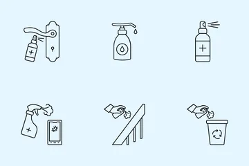 Disinfectant And Sanitizing Icon Pack