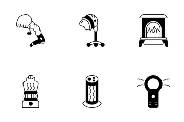 Dispositivo de aquecimento Pacote de Ícones