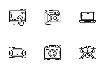 Dispositivo electrónico moderno Paquete de Iconos