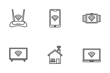 Dispositivo wireless Pacote de Ícones