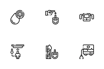 Dispositivos de monitoreo de salud Paquete de Iconos