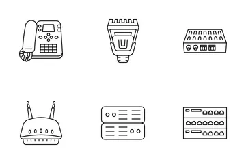 Dispositivos de red Paquete de Iconos