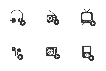 Dispositivos e reprodutores de mídia Pacote de Ícones