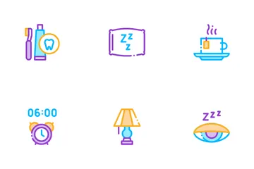 Dispositivos para dormir Paquete de Iconos