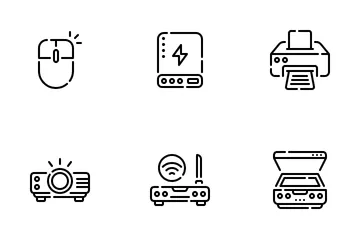 Dispositivos y objetos tecnológicos Paquete de Iconos