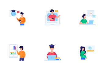 Distance Education Icon Pack