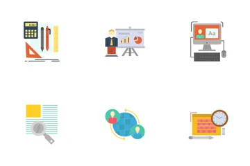 Distance Education And Elearning Icon Pack