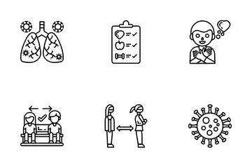 Distanciamiento social Paquete de Iconos
