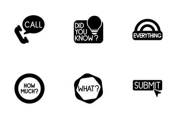 Divers Textes Et Badges Pack d'Icônes