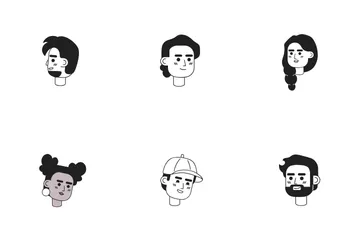 Diverse Podcasters Icon Pack
