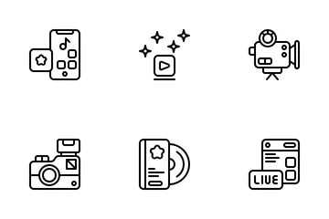 Médias de divertissement Pack d'Icônes