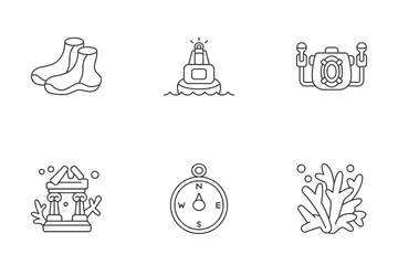 Diving Element Icon Pack
