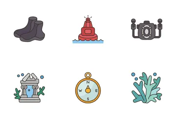 Diving Element Icon Pack