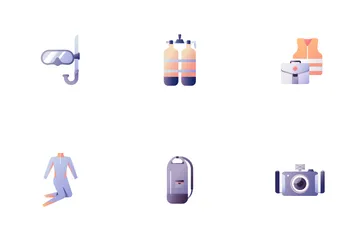 Diving Equipment Gradient - Ocean Is Calling Icon Pack