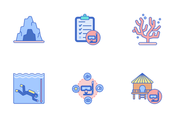 Diving Tour Icon Pack