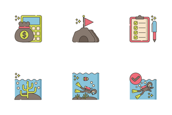 Diving Tour Icon Pack