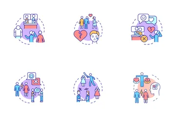 Divorce Concept Icon Pack