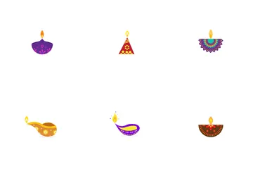 Diwali Diya Icon Pack