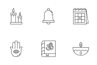 Diwali Line Icons