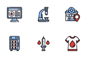 Doação de sangue Pacote de Ícones