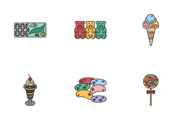 Doce e doce 1 Pacote de Ícones