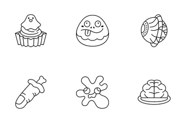 Doces do dia das bruxas Pacote de Ícones