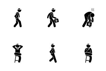 Doctor Posture Icon Pack