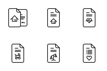 Documents (outline) Icon Pack