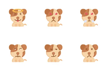 Dog Emoticon Icon Pack