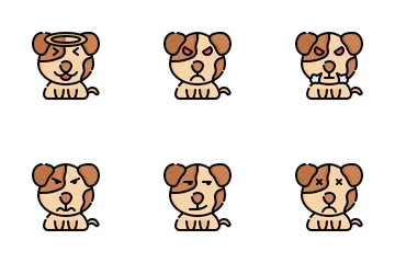Dog Emoticon Icon Pack