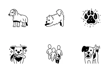 Dog Walking Icon Pack