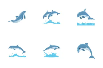 Dolphin Jumping Icon Pack
