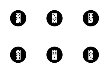 Dominoes GLYPH - Cirrcle Icon Pack