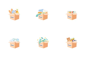 Donation Boxes Icon Pack