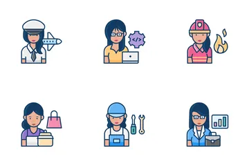 Professioni della donna Icon Pack