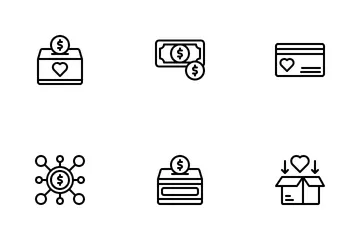 Collecte de fonds et dons Pack d'Icônes