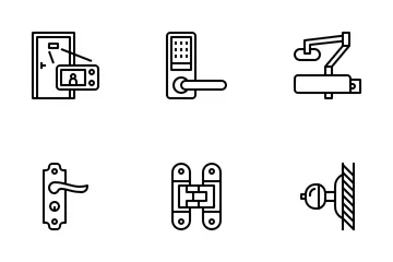 Door Installation Icon Pack