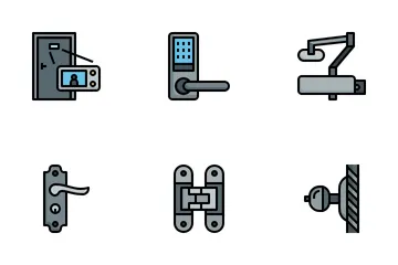 Door Installation Icon Pack