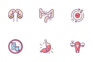Dor de estômago Pacote de Ícones