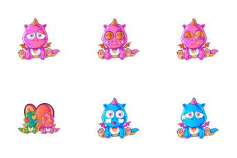 Dragon Girl Icon Pack